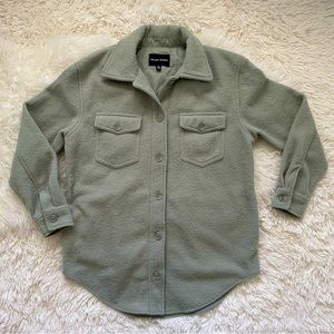Hilary Radley Gray Green Felt Shacket, size M